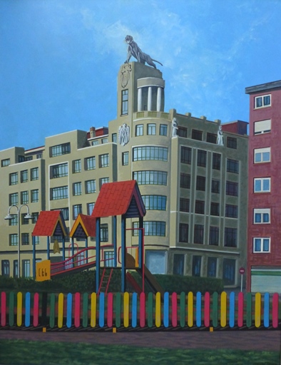 José Ramón Muro Pereg pintura Edificio El Tigre - Bilbao